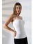 Slim Fit Dar Kesim Ince Askılı U Yaka Yumuşak Dokulu Basic Kadın Body Atlet 22001 Ekru 1