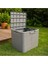 120 Litre Bahçe Depolama Sandığı Balkon Saklama Dolabı Kapaklı Plastik Sandık 50X45X50CM Gri 3