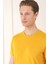 Slim Fit Bisiklet Yaka Pamuklu Safran Tişört Ts 880 3