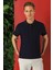 Slim Fit Fermuarlı Polo Yaka Kısa Kol Lacivert Triko Tr 865 1