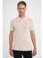 Comfort Fit Polo Yaka Kısa Kollu Bej Triko Tr 883 3