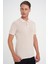 Comfort Fit Polo Yaka Kısa Kollu Bej Triko Tr 883 4
