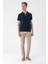 Slim Fit Fermuarlı Polo Yaka %100 Pamuk Lacivert Tişört Ts 877 3