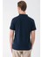 Slim Fit Fermuarlı Polo Yaka %100 Pamuk Lacivert Tişört Ts 877 5