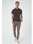 Slim Fit Düğmeli Polo Yaka Pamuklu Koyu Vizon Tişört Ts 879 1