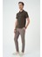 Slim Fit Düğmeli Polo Yaka Pamuklu Koyu Vizon Tişört Ts 879 2