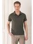 Slim Fit Düğmeli Polo Yaka Pamuklu Vizon Tişört Ts 879 1