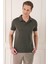 Slim Fit Düğmeli Polo Yaka Pamuklu Vizon Tişört Ts 879 2