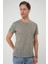 Comfort Fit Bisiklet Yaka Viskon Karışımlı Casual Açık Yeşil Tişört Ts 902 5