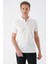 Slim Fit Düğmeli Polo Yaka Pamuklu Beyaz Tişört Ts 879 2