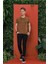 Slim Fit Bisiklet Yaka Düz Pamuklu Tarçın Tişört Ts 823 4