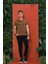Slim Fit Bisiklet Yaka Düz Pamuklu Tarçın Tişört Ts 823 5