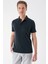 Slim Fit Düğmeli Polo Yaka Pamuklu Siyah Tişört Ts 879 1