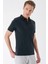 Slim Fit Düğmeli Polo Yaka Pamuklu Siyah Tişört Ts 879 3