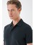 Slim Fit Düğmeli Polo Yaka Pamuklu Siyah Tişört Ts 879 4