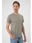 Comfort Fit Bisiklet Yaka Viskon Karışımlı Casual Açık Yeşil Tişört Ts 902 3