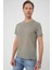 Comfort Fit Bisiklet Yaka Viskon Karışımlı Casual Açık Yeşil Tişört Ts 902 4