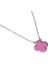 Kadın Koyu Pembe Renk Yonca Model Çelik Kolye 1