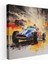 Dinamik Yarış Arabaları Soyut Kanvas Tablo 1