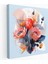 Geometrik Kurutulmuş Çiçek Duvar Sanatı - Kurutulmuş Çiçek Soyut Düzenleme Canlı Renkler Kanvas Tablo 1