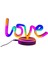 Neon Işıklı Love Yazılı Masa Gece Lambası Pil ve USB 1