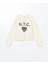 Lcw Kids Bej Bisiklet Yaka Kız Çocuk Kalın Crop Sweatshirt 1