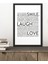 1 Adet Smile Laugh Love Yazılı Ahşap Siyah Çerçeve Görünümlü Mdf Tablo 1