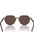 2195 6636/93 51 Wayfarer Unisex Kahve Geometrik Çerçeve Güneş Gözlüğü 4