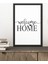 1 Adet Welcome Home Yazılı Ahşap Siyah Çerçeve Görünümlü Mdf Tablo 1