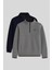 Dik Yaka Yarım Fermuarlı 2li Paket Lacivert-Gri Melanj Erkek Polar Sweatshirt - 87891 1
