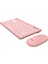 Lumı KM-BT903 Pembe 3in1 3 Bt + 2.4 1600DPI Ultra Ince Q 4 Cihaz Bağlantılı Scissors Kablosuz Klavye + Mouse Set 2