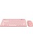 Lumı KM-BT903 Pembe 3in1 3 Bt + 2.4 1600DPI Ultra Ince Q 4 Cihaz Bağlantılı Scissors Kablosuz Klavye + Mouse Set 5
