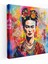 Frida Kahlo Tuval Duvar Sanatı - Soyut Karışık Medya Sanatı ile Frida Kahlo Portresi 1