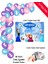 Frozen Elsa Karlar Kraliçesi Balon ve Afişli Doğum Günü Parti Süsleri Zincir Balon Seti 1