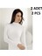 Kadın % 47 Modal % 47 Cotton % 6 Elastane Yuvarlak Yaka Uzun Kol 2'li Body 1