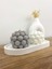 Modern Bubble Mum ve Dekoratif Tabak Seti – 2’li Mum & Oval Tabak %100 Soya Wax 1