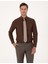 Erkek Kahverengi Slim Fit Uzun Kollu Basic Gömlek 50316734-VR029 1