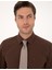 Erkek Kahverengi Slim Fit Uzun Kollu Basic Gömlek 50316734-VR029 2