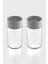 Dorian 105 ml Gri Kapaklı 2'li Cam Tuzluk Biberlik Seti 121006 2