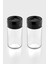 Dorian 105 ml Siyah Kapaklı 2'li Cam Tuzluk Biberlik Seti 121006 2