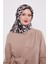 Siyah Leopar Desen Twill İpek Eşarp 4