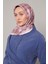 Pembe Mini Yonca Desen Twill Ipek Eşarp 2