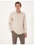 Erkek Bej Slim Fit Uzun Kollu Basic Gömlek 50316734-VR011 1