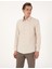 Erkek Bej Slim Fit Uzun Kollu Basic Gömlek 50316734-VR011 3