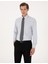 Erkek Açık Gri Slim Fit Uzun Kollu Basic Gömlek 50316734-VR001 1