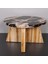Mylamp Nurıa Fosil Ağaç & Teak Sehpa 60X37X60 cm 1