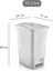 Slim Pedallı Banyo Mutfak Çöp Kovası - 15 Litre - Beyaz 2