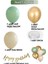 7 Küf Yeşili 3 Krom Gold 3 Kum Rengi Pastel Balon Gold Happy Birthday Banner Mini Zincir Balon Seti 2