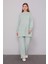 Mint Yeşili Omzu Taş Işlemeli Ikili Takım 2