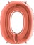 0 Rakam Rose Gold Folyo Balon 100 cm 1